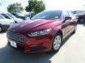 2014 Ruby Red Ford Fusion S  photo #1