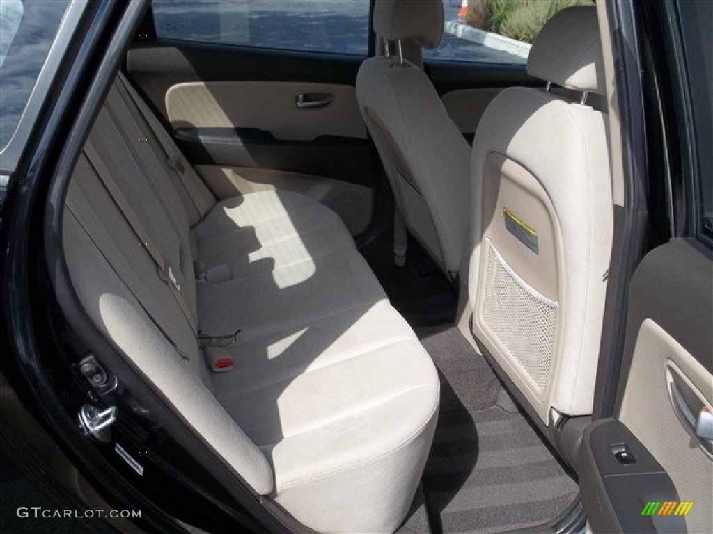 2009 Elantra SE Sedan - Black Pearl / Beige photo #12