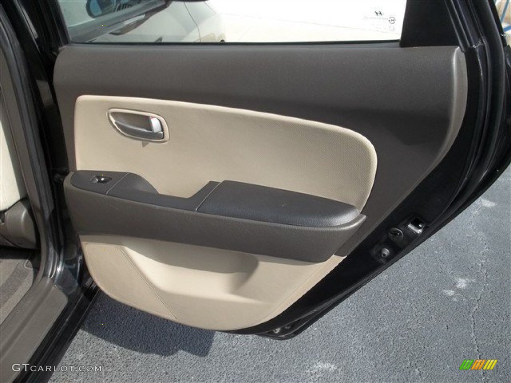 2009 Elantra SE Sedan - Black Pearl / Beige photo #13