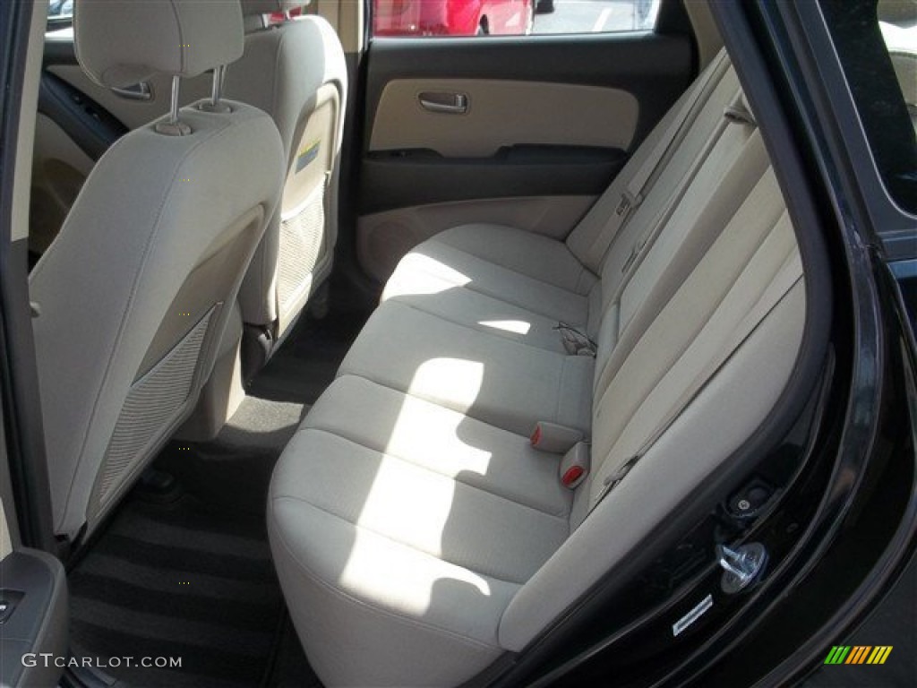 2009 Elantra SE Sedan - Black Pearl / Beige photo #16