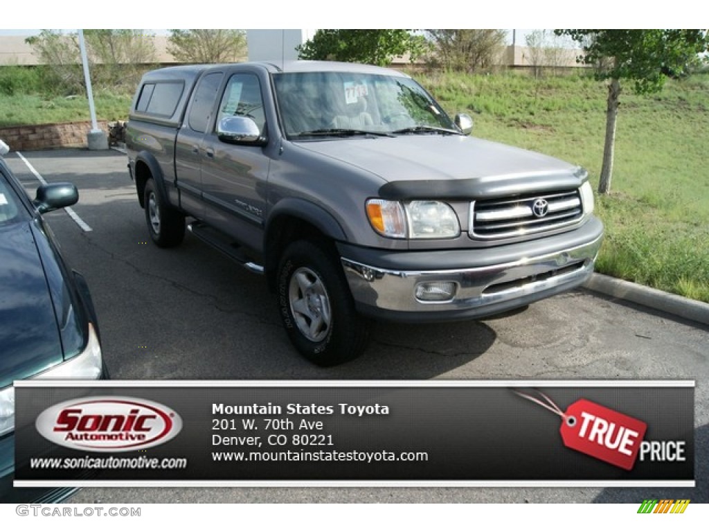 2001 Tundra SR5 Extended Cab 4x4 - Thunder Gray Metallic / Gray photo #1