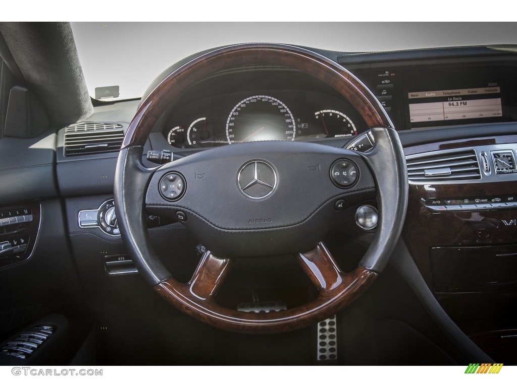2008 Mercedes-Benz CL 65 AMG designo Charcoal Steering Wheel Photo #85771288