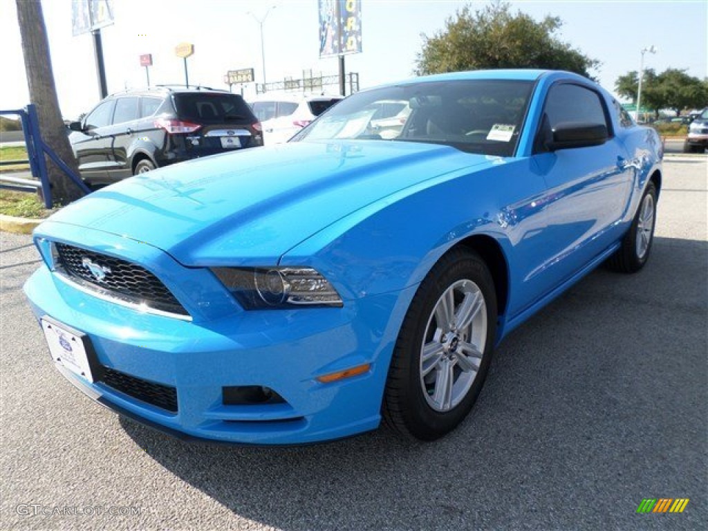 2014 Mustang V6 Coupe - Grabber Blue / Charcoal Black photo #1