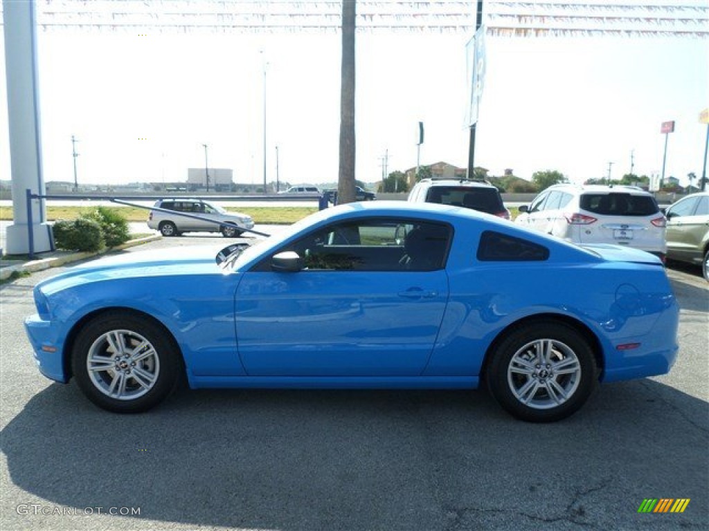 2014 Mustang V6 Coupe - Grabber Blue / Charcoal Black photo #2