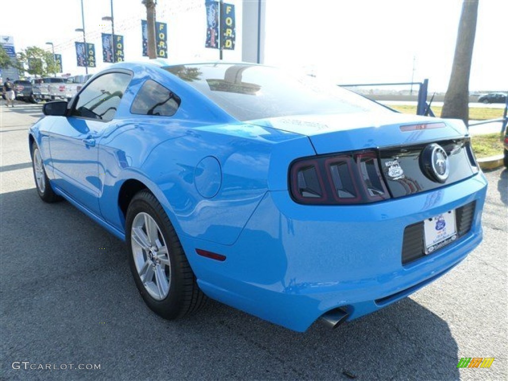 2014 Mustang V6 Coupe - Grabber Blue / Charcoal Black photo #3