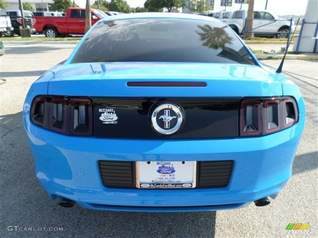 2014 Mustang V6 Coupe - Grabber Blue / Charcoal Black photo #4