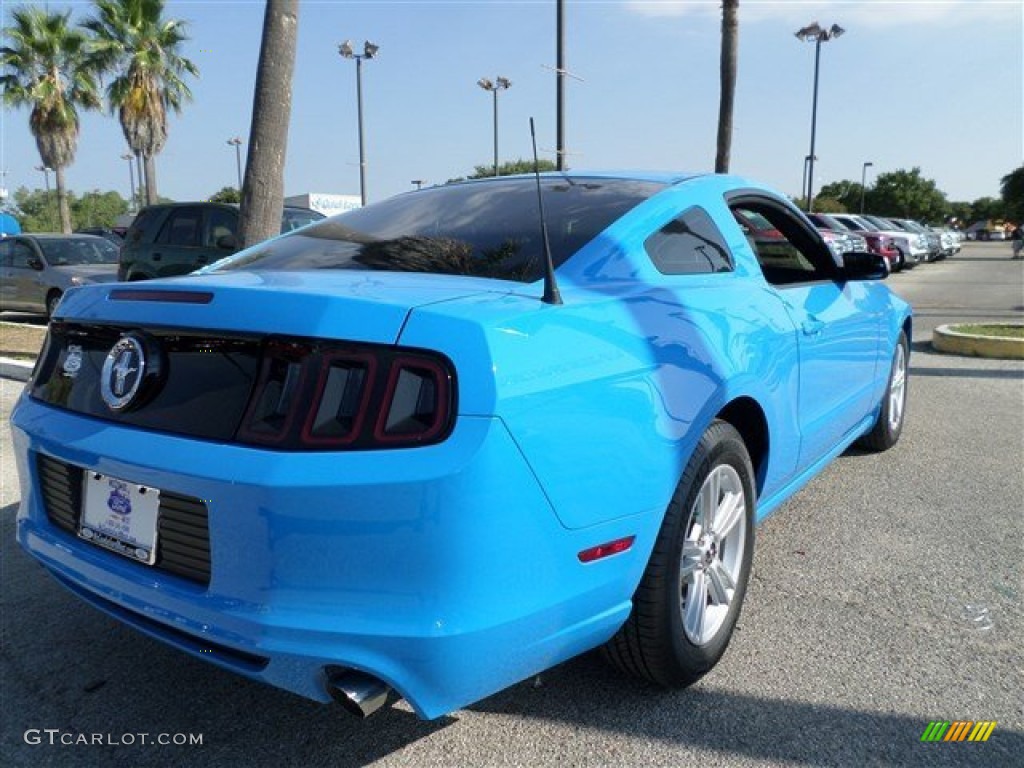 2014 Mustang V6 Coupe - Grabber Blue / Charcoal Black photo #5