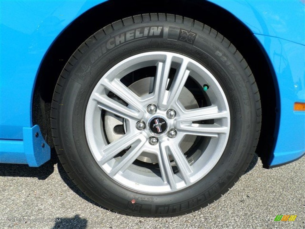 2014 Mustang V6 Coupe - Grabber Blue / Charcoal Black photo #8