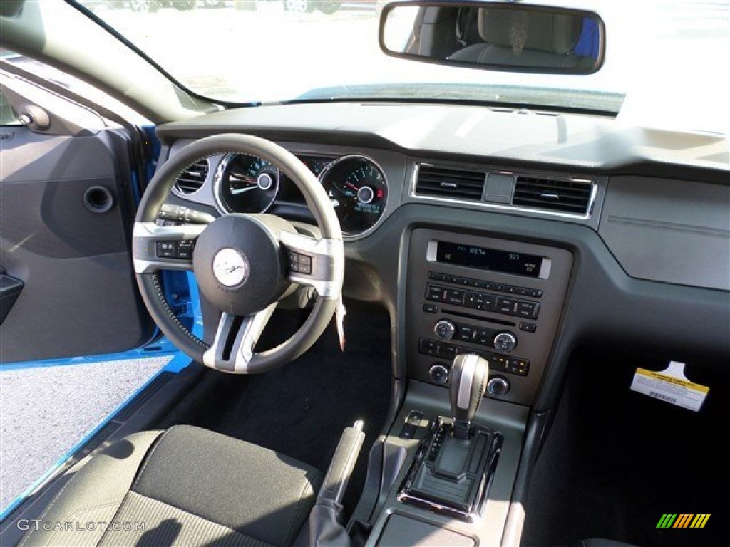 2014 Mustang V6 Coupe - Grabber Blue / Charcoal Black photo #13