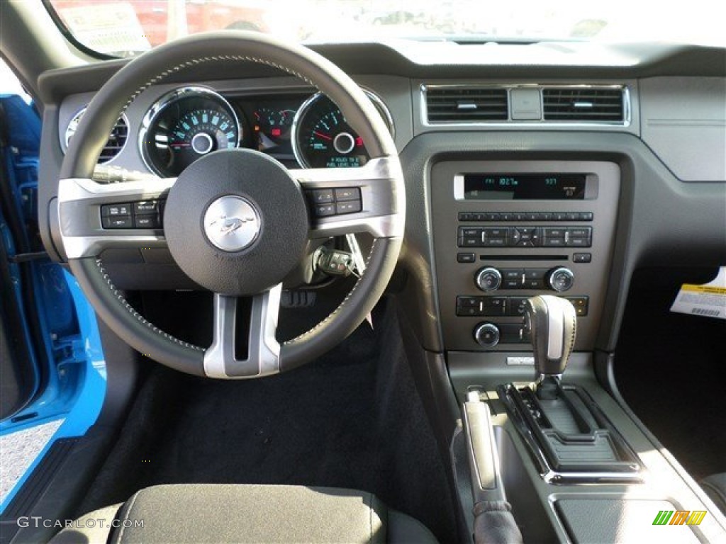 2014 Mustang V6 Coupe - Grabber Blue / Charcoal Black photo #14