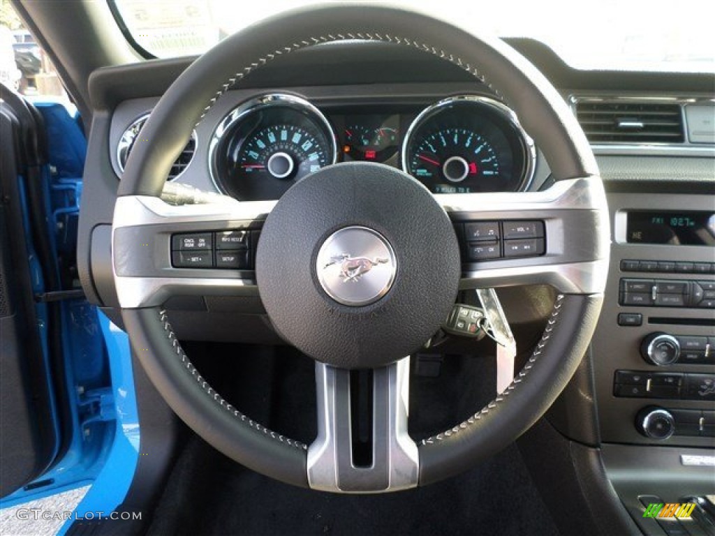 2014 Mustang V6 Coupe - Grabber Blue / Charcoal Black photo #15