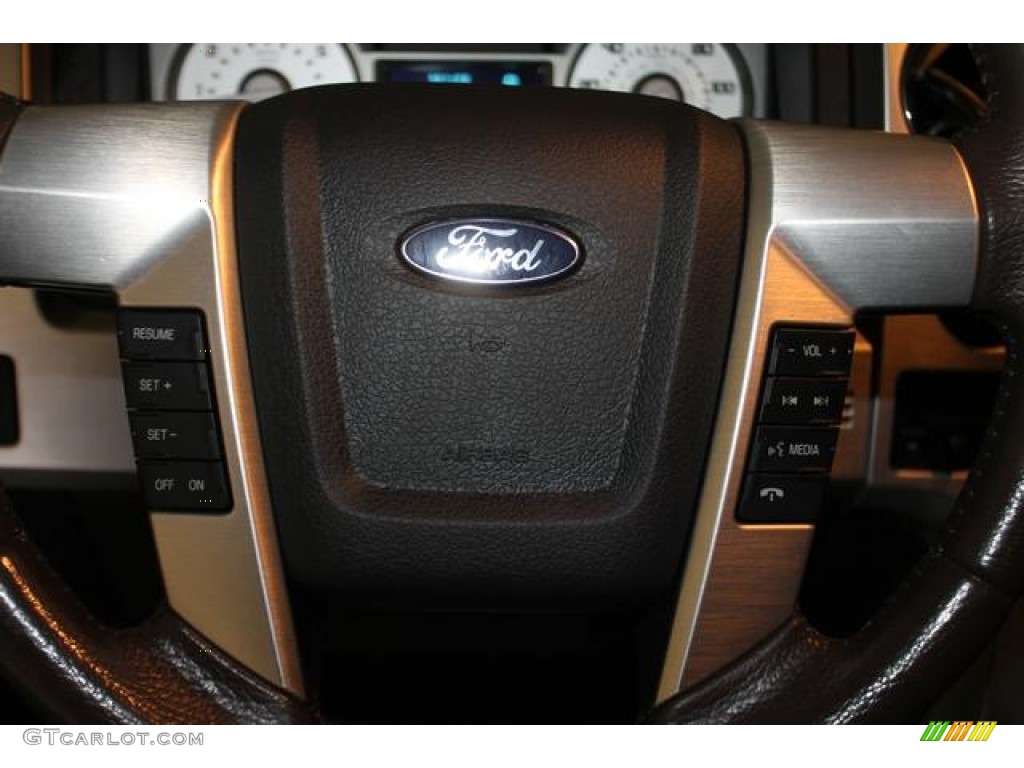 2009 F150 Platinum SuperCrew 4x4 - Brilliant Silver Metallic / Sienna Brown Leather/Black photo #33