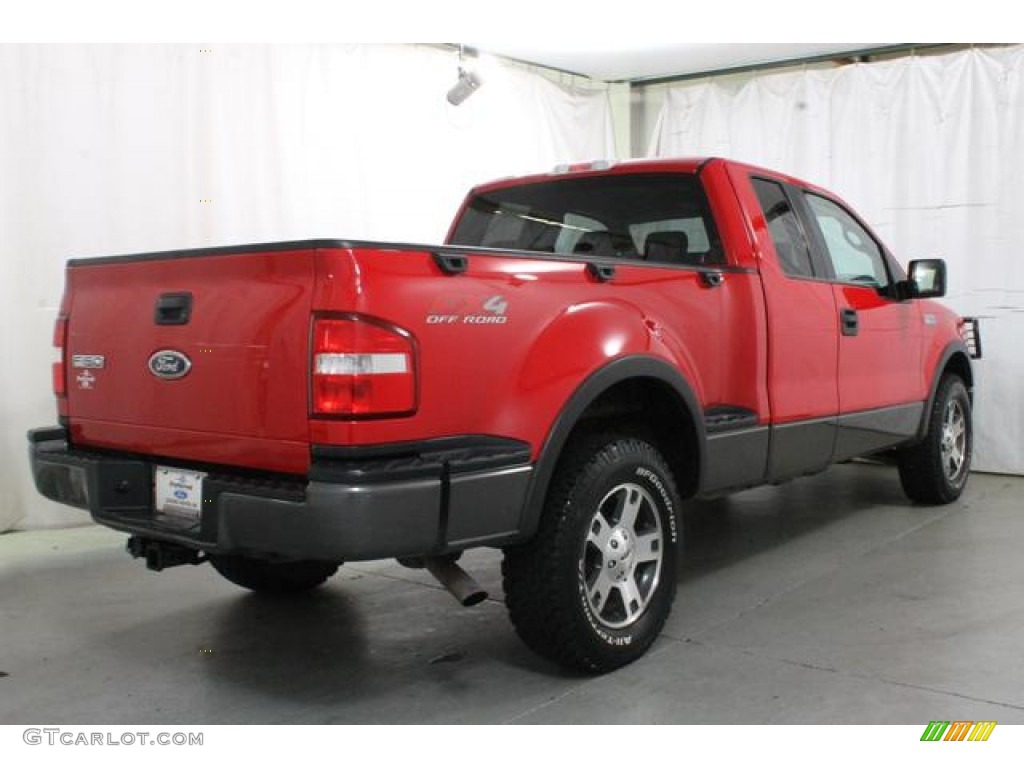 2005 F150 FX4 SuperCab 4x4 - Bright Red / Medium Flint Grey photo #6