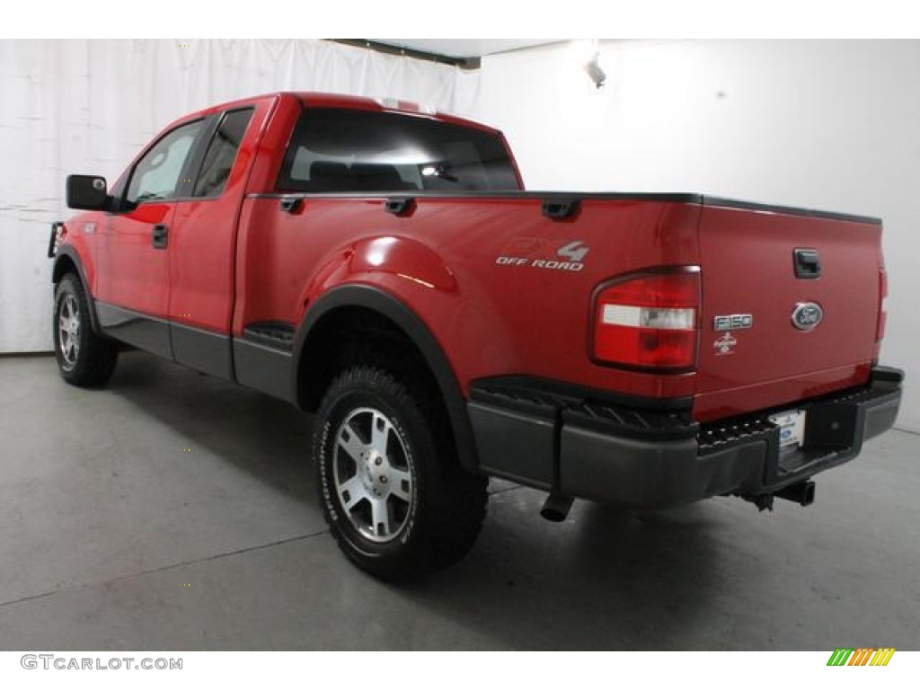 2005 F150 FX4 SuperCab 4x4 - Bright Red / Medium Flint Grey photo #10