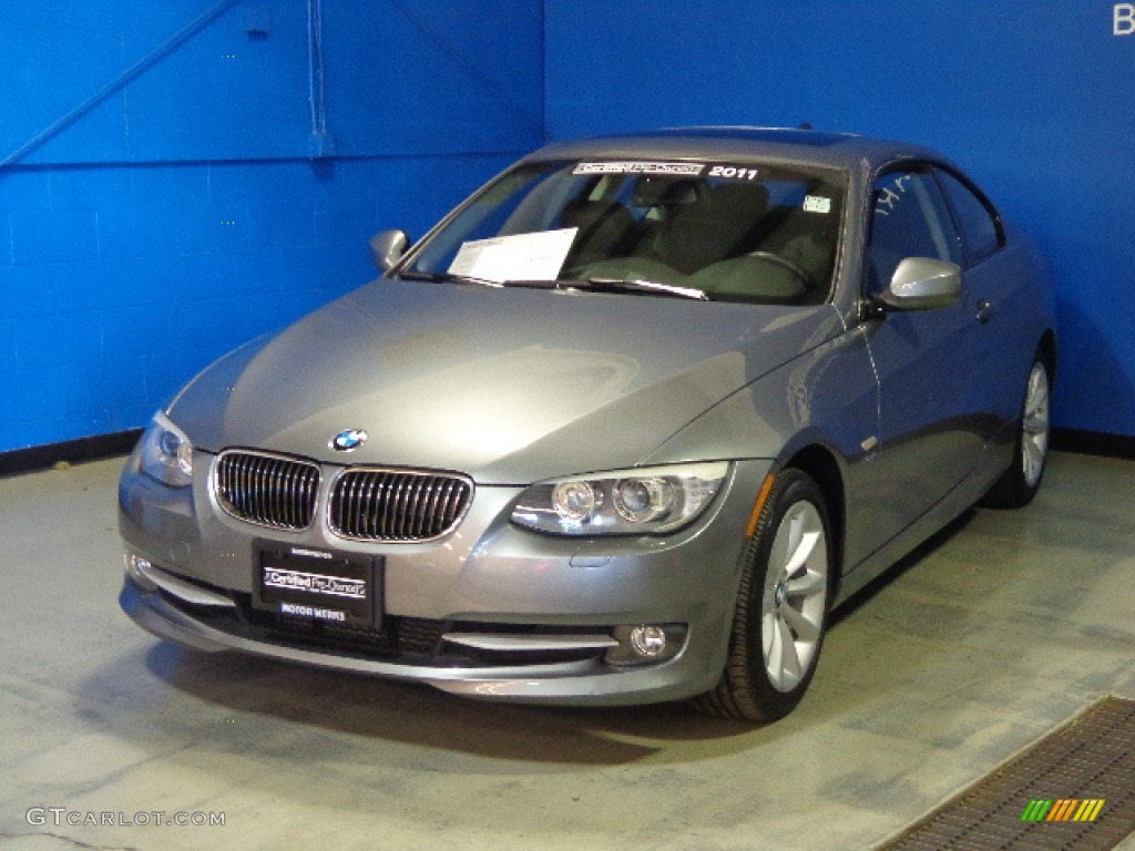 2011 3 Series 335i xDrive Coupe - Space Gray Metallic / Black photo #3