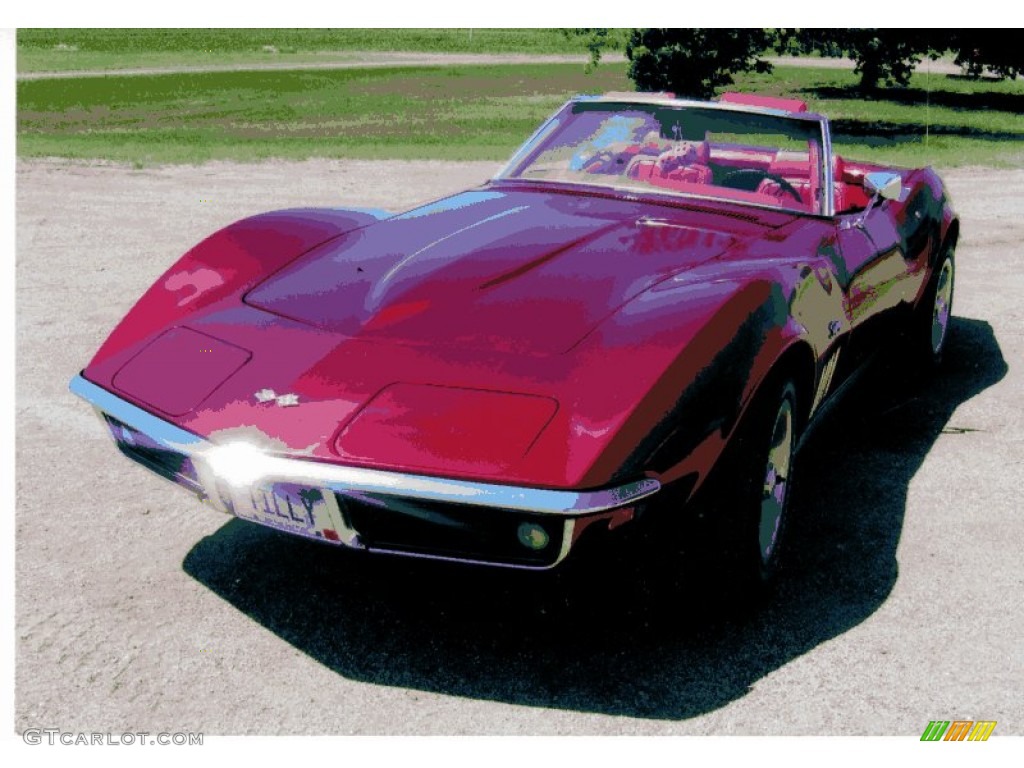 1969 Corvette Convertible - Burgundy / Red photo #2
