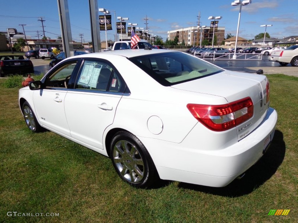 2007 MKZ AWD Sedan - Oxford White / Sand photo #6