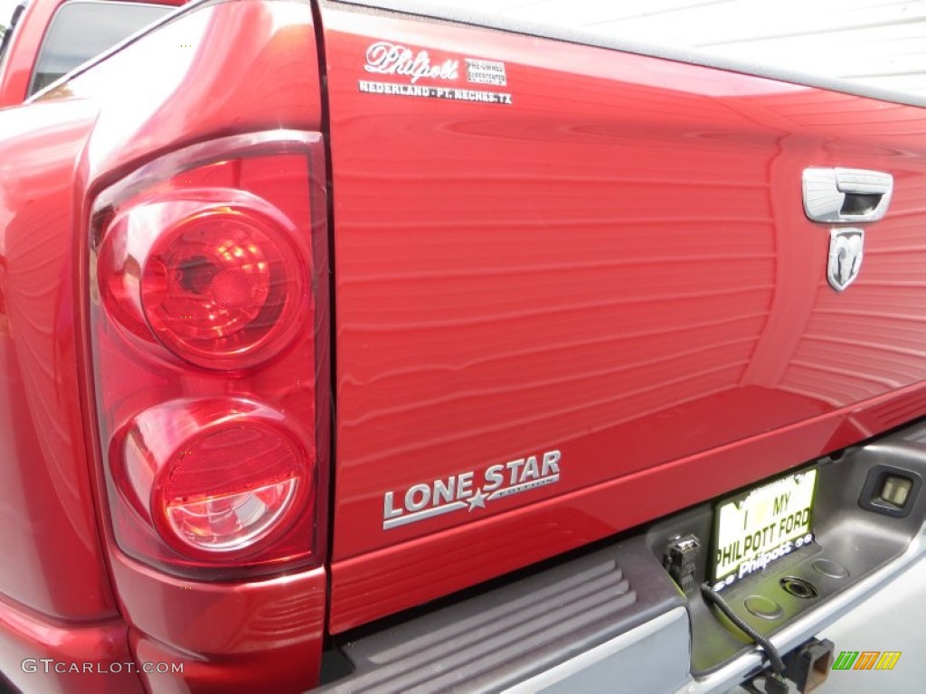 2007 Ram 3500 Lone Star Quad Cab 4x4 Dually - Inferno Red Crystal Pearl / Medium Slate Gray photo #20