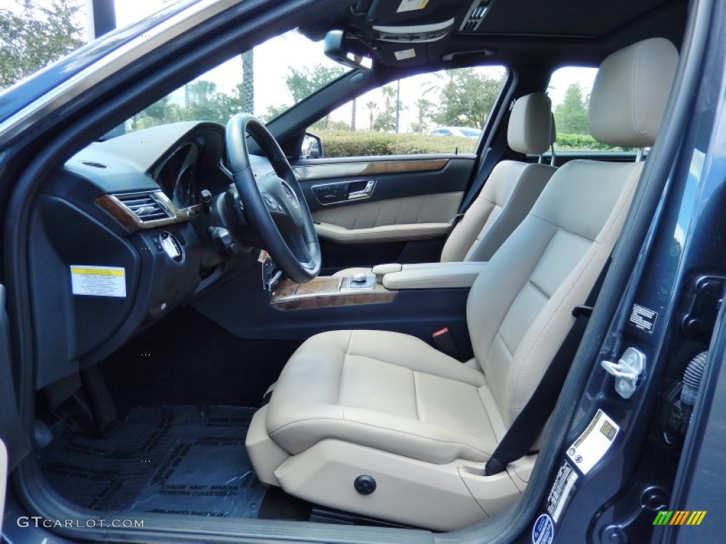 Almond Beige Interior 2010 Mercedes-Benz E 350 Sedan Photo #85778683