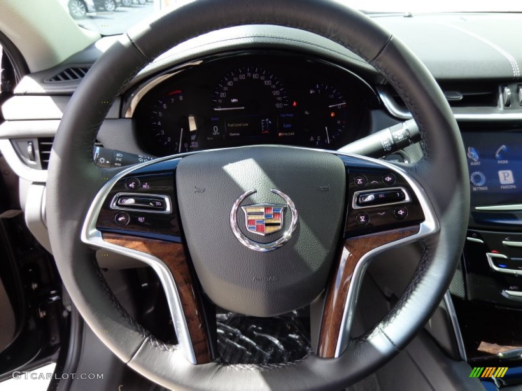 2014 Cadillac XTS Luxury FWD Jet Black Steering Wheel Photo #85779226