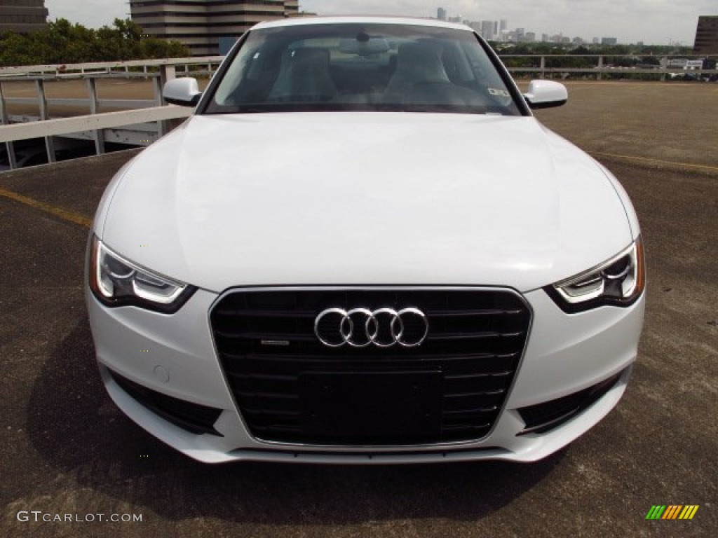 2014 A5 2.0T quattro Coupe - Glacier White Metallic / Black photo #6