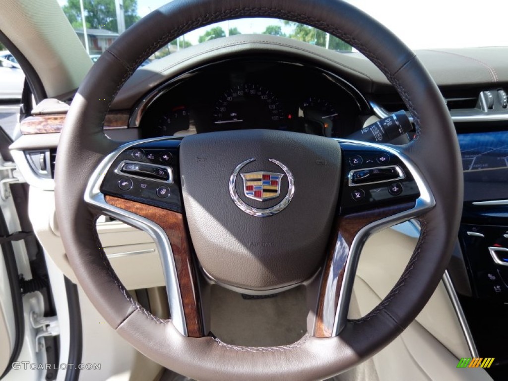 2014 Cadillac XTS Luxury FWD Shale/Cocoa Steering Wheel Photo #85779697