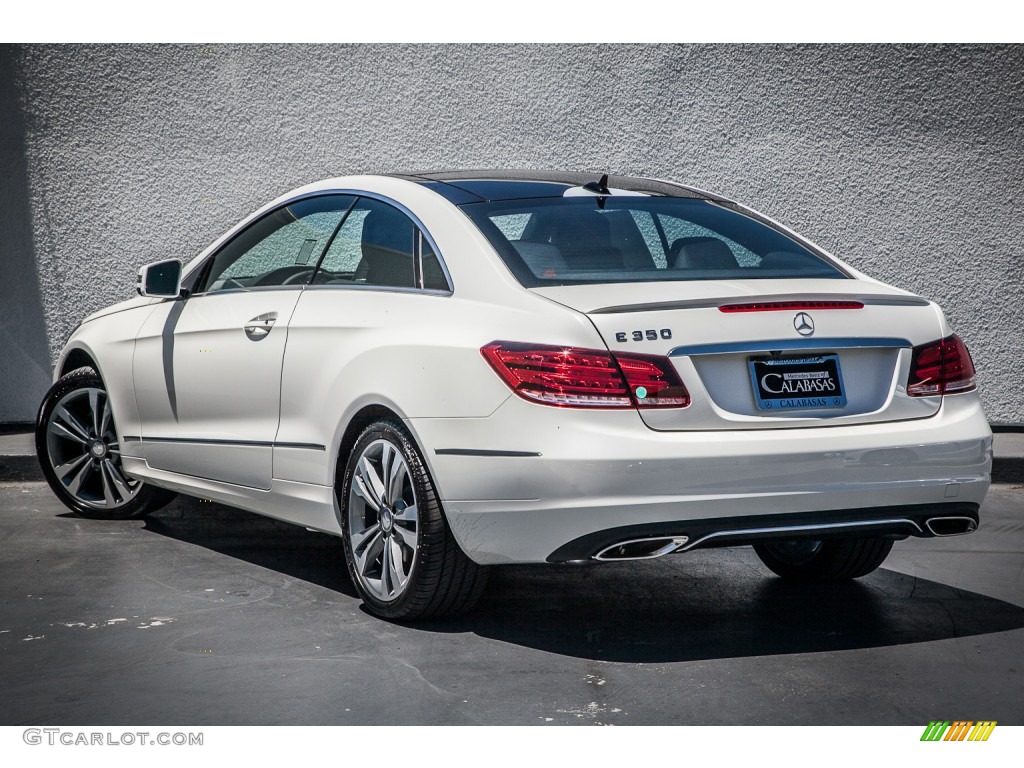 2014 E 350 Coupe - Diamond White Metallic / Black photo #2
