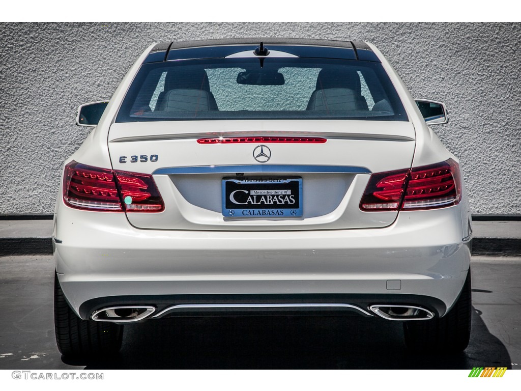 2014 E 350 Coupe - Diamond White Metallic / Black photo #3