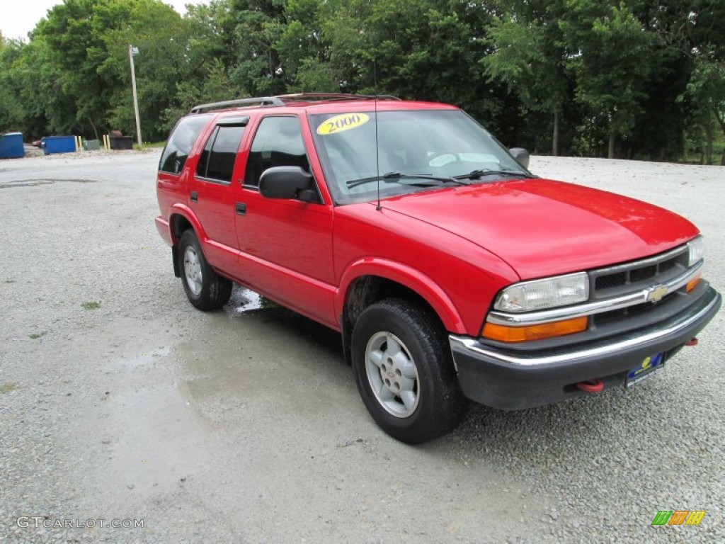 2000 Blazer LS 4x4 - Victory Red / Graphite Gray photo #4