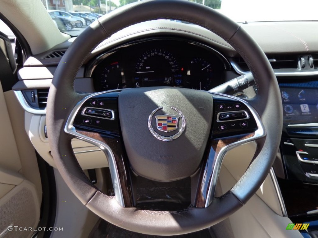 2014 Cadillac XTS Luxury FWD Shale/Cocoa Steering Wheel Photo #85781260