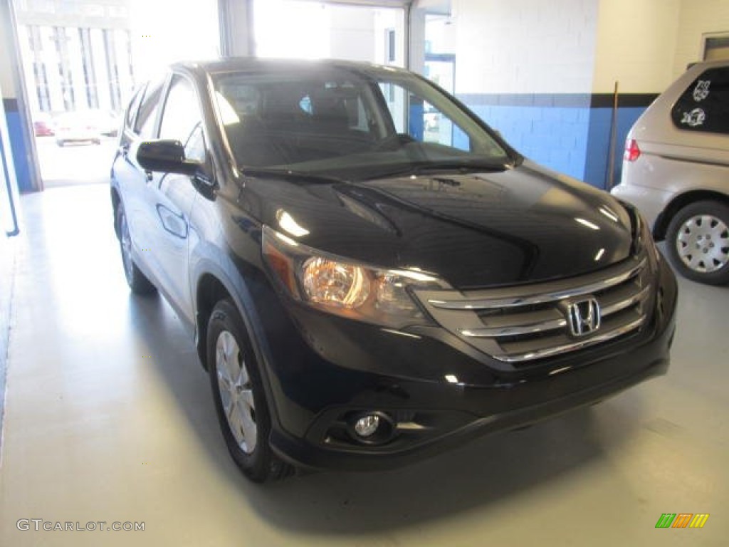 2013 CR-V EX AWD - Crystal Black Pearl / Black photo #5