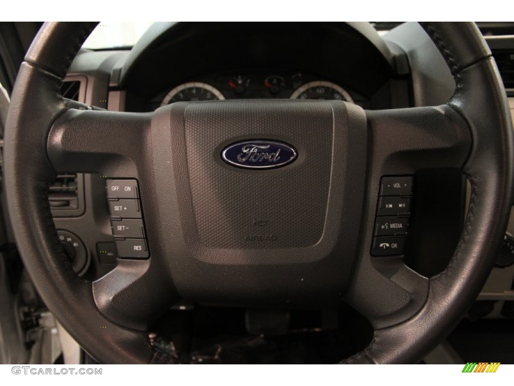 2011 Ford Escape XLT Charcoal Black Steering Wheel Photo #85783270