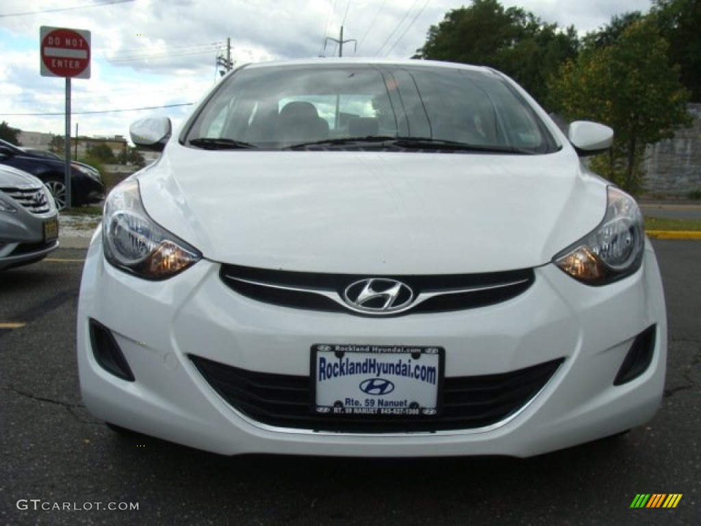 2011 Elantra GLS - Pearl White / Beige photo #2