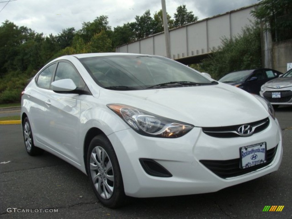 2011 Elantra GLS - Pearl White / Beige photo #3