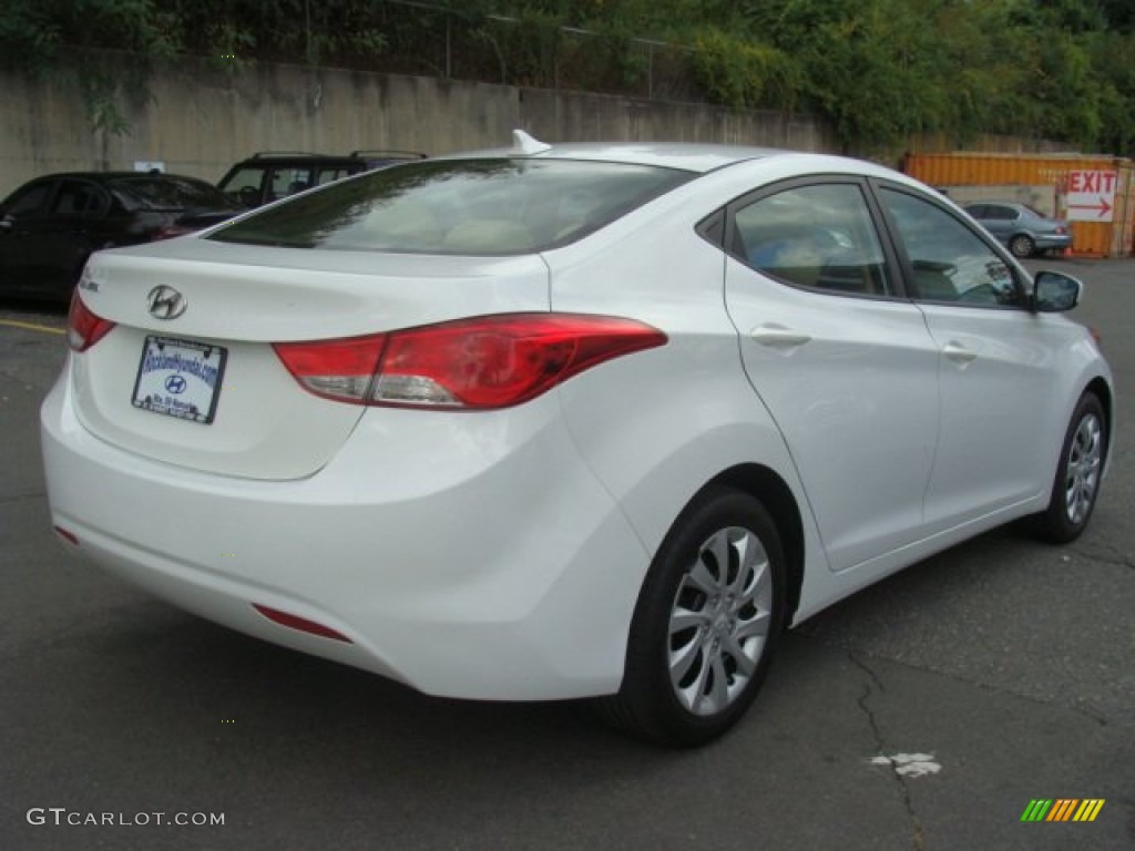 2011 Elantra GLS - Pearl White / Beige photo #4