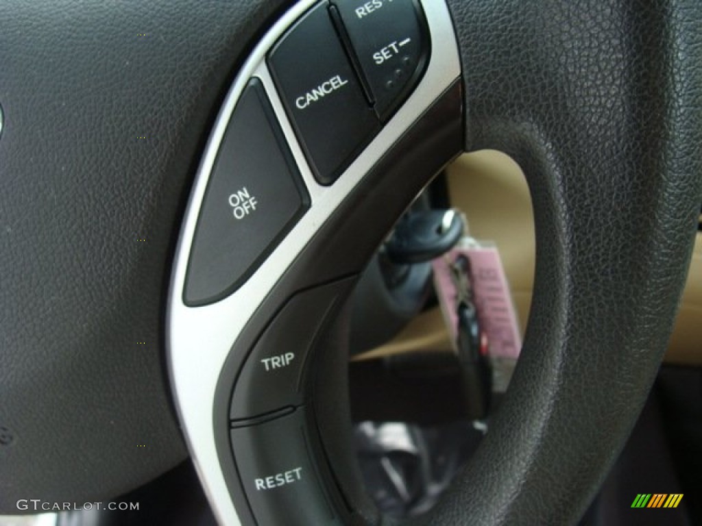 2011 Elantra GLS - Pearl White / Beige photo #14