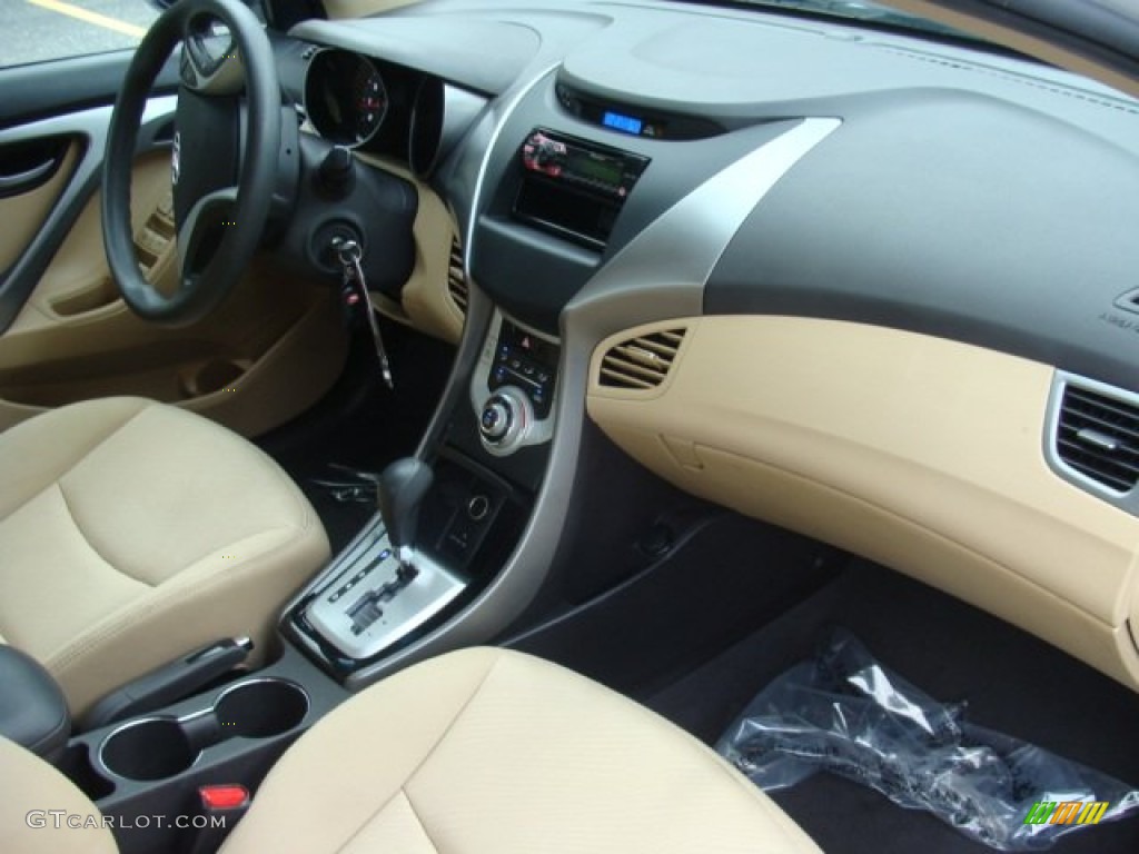 2011 Elantra GLS - Pearl White / Beige photo #24