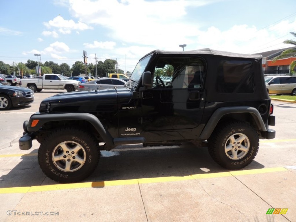 2004 Wrangler Sport 4x4 - Black / Dark Slate Gray photo #6