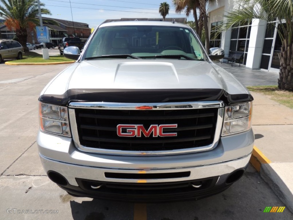 2010 Sierra 1500 SLE Crew Cab - Pure Silver Metallic / Dark Titanium/Light Titanium photo #2