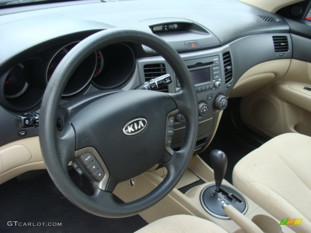 2009 Kia Optima LX Beige Steering Wheel Photo #85786834