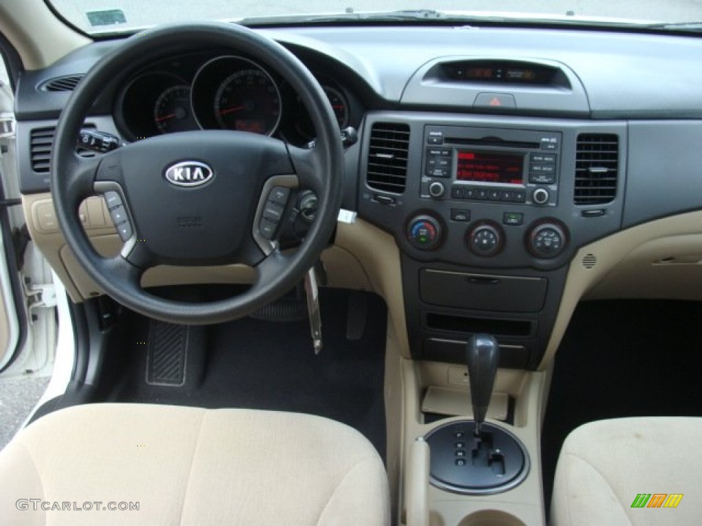 2009 Kia Optima LX Beige Dashboard Photo #85786882