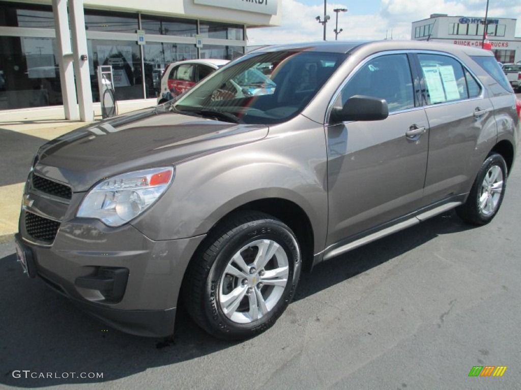 2010 Equinox LS AWD - Mocha Steel Metallic / Jet Black/Light Titanium photo #14