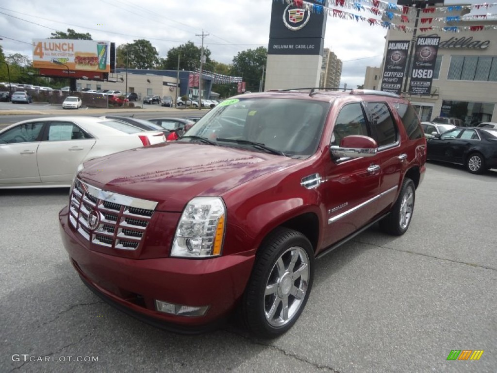 2008 Escalade AWD - Sonoma Red / Cocoa/Light Cashmere photo #2