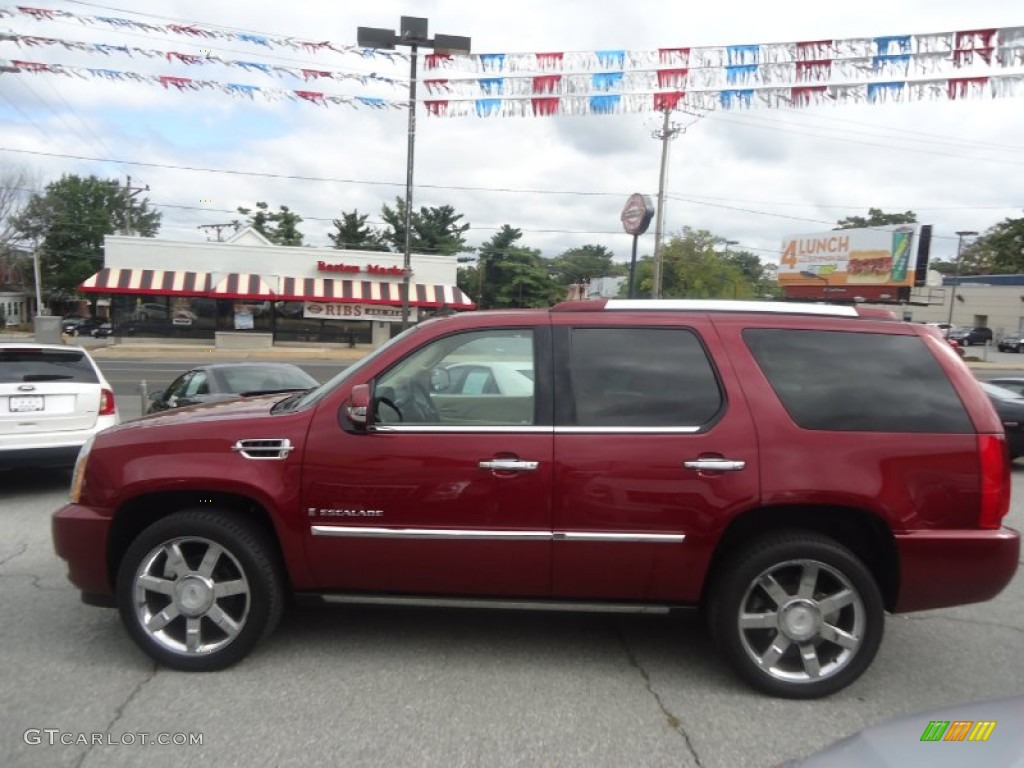 2008 Escalade AWD - Sonoma Red / Cocoa/Light Cashmere photo #4