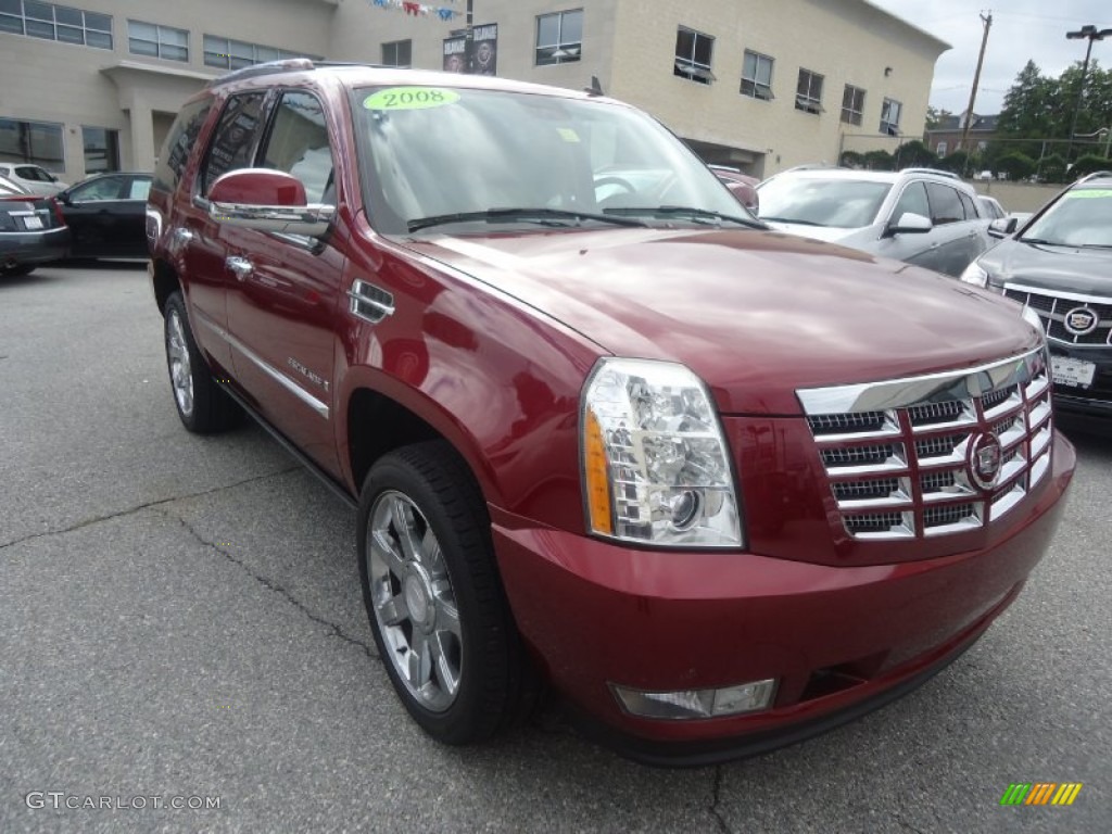 2008 Escalade AWD - Sonoma Red / Cocoa/Light Cashmere photo #9