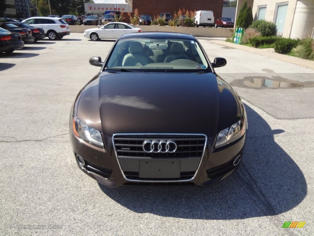 2011 A5 2.0T quattro Coupe - Teak Brown Metallic / Linen Beige photo #10