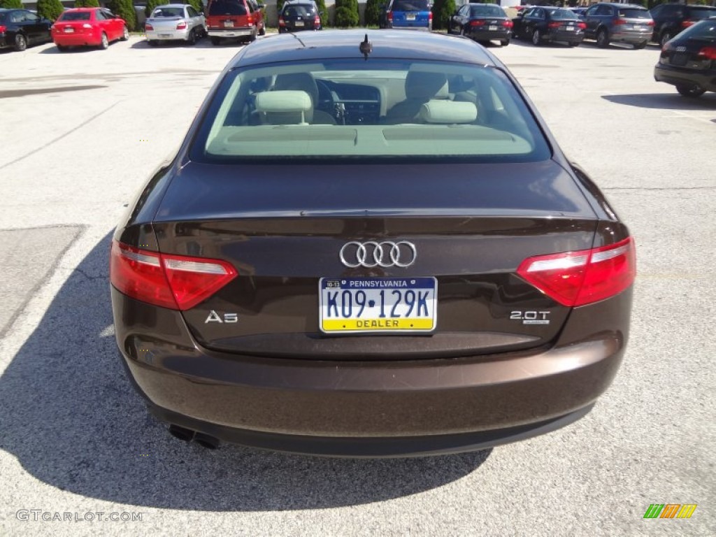 2011 A5 2.0T quattro Coupe - Teak Brown Metallic / Linen Beige photo #11