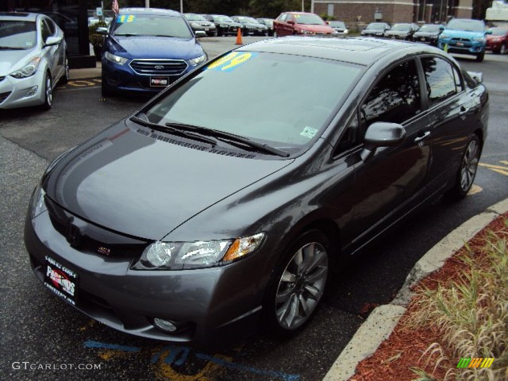 2009 Civic Si Sedan - Polished Metal Metallic / Black photo #1