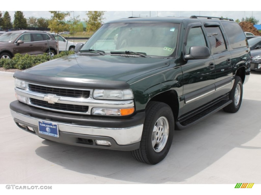 2003 Suburban 1500 LS - Dark Green Metallic / Gray/Dark Charcoal photo #3