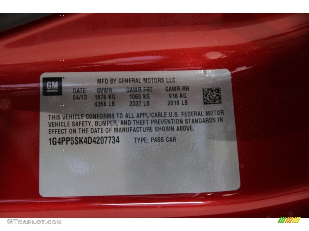 2013 Verano FWD - Crystal Red Tintcoat / Medium Titanium photo #31